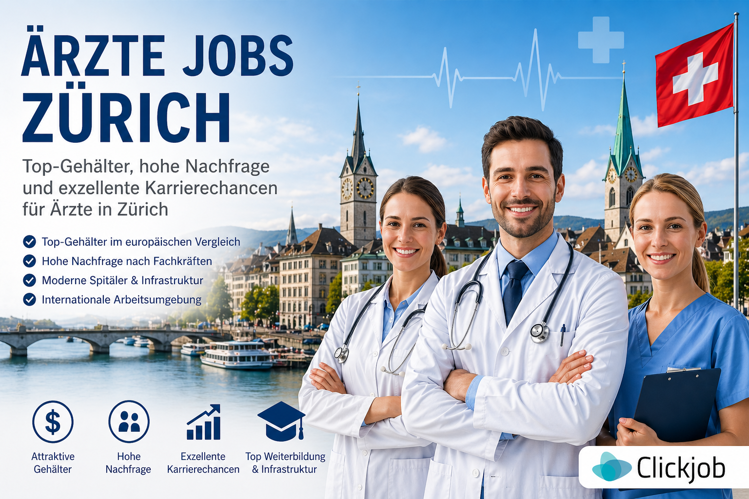 Ärzte Jobs Zürich: Chancen & Gehalt 2026 (Kompletter Guide)